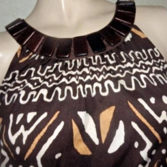Anne Kleiin  Brown Aztec Print Knit Top/Shirt Sz M - Picture 4 of 8